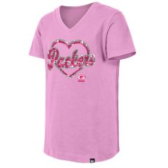 Packers New Era Girls Sequin Hearts T-Shirt