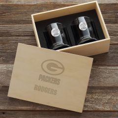 Packers Personalized 2-Piece Rocks Glass Set