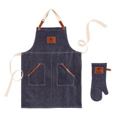 Packers Denim Grill Apron & Mitt Set