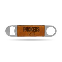 Packers Personalized Faux Leather Bottle Opener