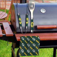 Packers Grill Utensil Set with Hand Towel