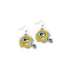 Packers Sparkle Helmet Dangle Earrings