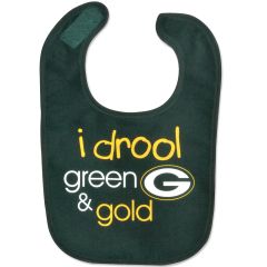 Packers "I Drool Green & Gold" Bib