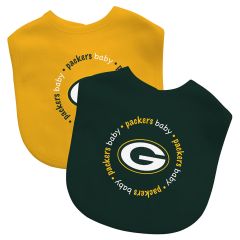 Packers Team Color 2-Pack Baby Bibs
