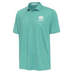 Packers Antigua Blooming Blocked Polo