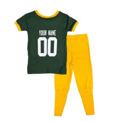 Packers Custom Toddler Football PJ Set