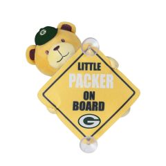 Packers Baby On Board Window Cling With Bear