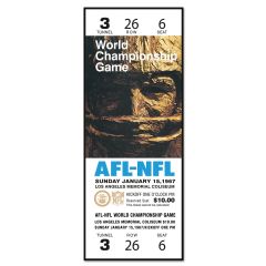 Packers Super Bowl I Ticket Replica Wood Sign