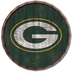 Packers Cracked Color Wood Barrel Top