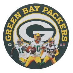 Packers Player Round Metal Wall Décor Sign