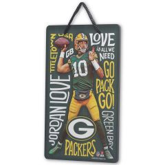 Packers #10 Jordan Love Winning Hanging Sign