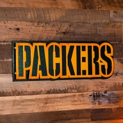 Packers Wordmark 3D Metal Wall Art