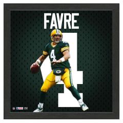 Packers Brett Favre Impact Jersey Framed Photo