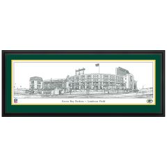 Lambeau Field Line Art Panoramic - Deluxe Frame