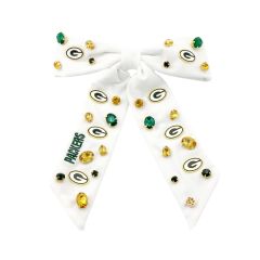 Packers Brianna Cannon White Bow Barrette