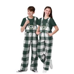 Packers FOCO Youth Plaid Overalls
