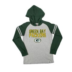 Packers Youth Sleeve Stripe Jersey Hooded Top