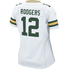 #12 Aaron Rodgers Nike Womens Away Game Jersey