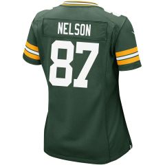 #87 Jordy Nelson Nike Womens Home Game Jersey