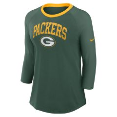 Packers Nike Womens Fashion 3/4 Sleeve T-Shirt