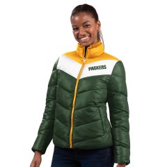 Packers Womens New Star Full Zip Quilted Jacket