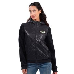 Packers Womens Draft Mixed Media Full Zip Jacket