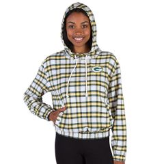Packers Womens Sienna Flannel Hooded Lounge Top