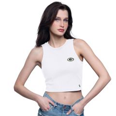Packers Starter Womens Show Up Cropped Tank Top