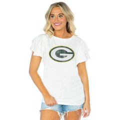 Packers Gameday Couture Womens Ruffle T-Shirt
