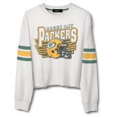 Packers Junk Food Womens Kickoff Cropped Crew