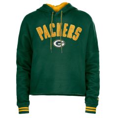 Packers New Era Womens Sport Night Cropped Hoodie