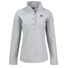 Packers Cutter & Buck Womens G Logo Snap Pullover