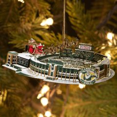 Lambeau Field Brass Stadium Ornament