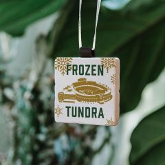 Lambeau Field Frozen Tundra Marble Tile Ornament