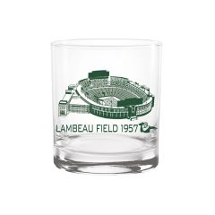 Lambeau Field Sketch Rocks Glass