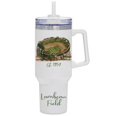 Lambeau Field Watercolor Straw Tumbler