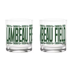 Lambeau Field Elevated Rocks Glass