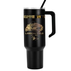 Lambeau Field Gold Sketch Combo Tumbler