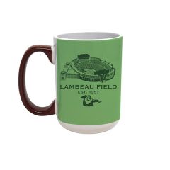 Lambeau Field Tonal Sketch Football Lace Mug