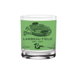 Lambeau Field Tonal Sketch Rocks Glass