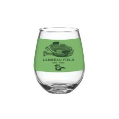 Lambeau Field Tonal Sketch Wine Glass