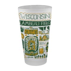 Lambeau Field Julia Gash Frosted Pint Glass