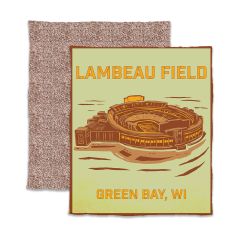 Lambeau Field Pastel Luxe Sherpa Throw Blanket