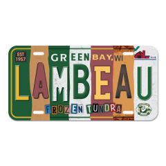 Lambeau Field Wincraft License Plate Wood Sign