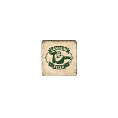 Lambeau Field Logo Tumbled Marble Tile Magnet