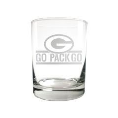 Packers Go Pack Go Rocks Glass
