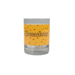 Cheesehead&reg; Script Rocks Glass