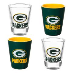 Packers Ceramic and Glass Shot Glass Set
