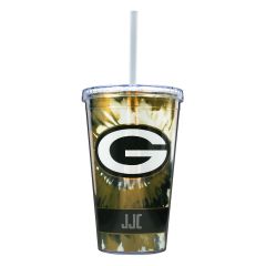 Packers Personalized Tie-Dye Straw Tumbler