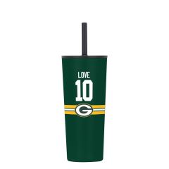 Packers FOCO #10 Jordan Love Travel Tumbler